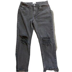 Insane Gene Frayed Hem High Rise Distressed Cropped Jeans